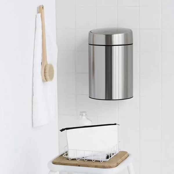 Мусорный бак настенный Slide Bin, 5л, стальной матовый, Brabantia, 477546 - изобр. 16