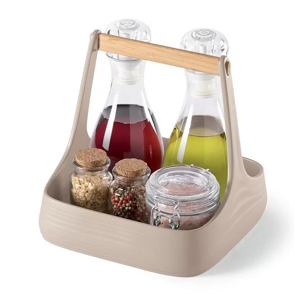 Органайзер настольный All Together 22x22 см, материал суперпластик + дерево, цвет молочно-белый, Guzzini, Италия, 179300156 - изобр. 9