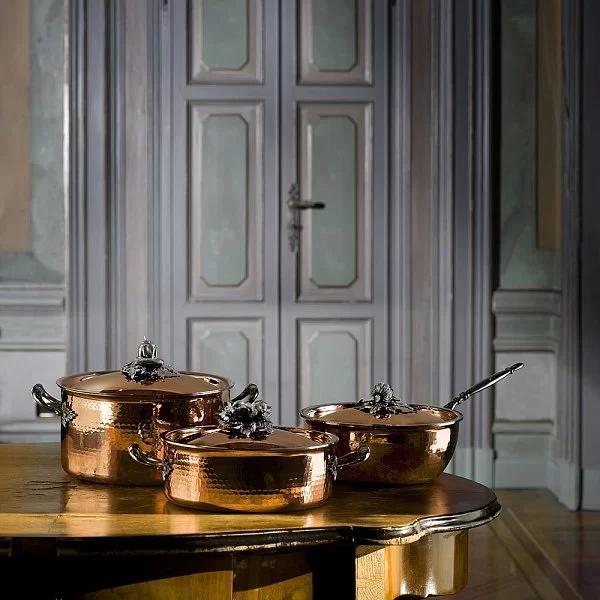 Кастрюля низкая с декорированной крышкой Opus Cupra, объем 5л, медь + нержавеющая сталь, Ruffoni, CH26 Ruffoni - изобр. 10