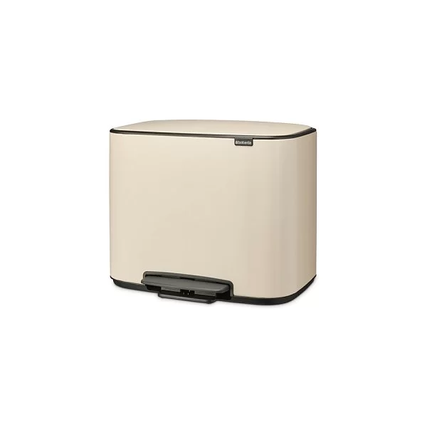 Мусорный бак BO PEDAL BIN трехсекционный (3x11л), сталь, цвет бежевый, Brabantia, 202346 - изобр. 7