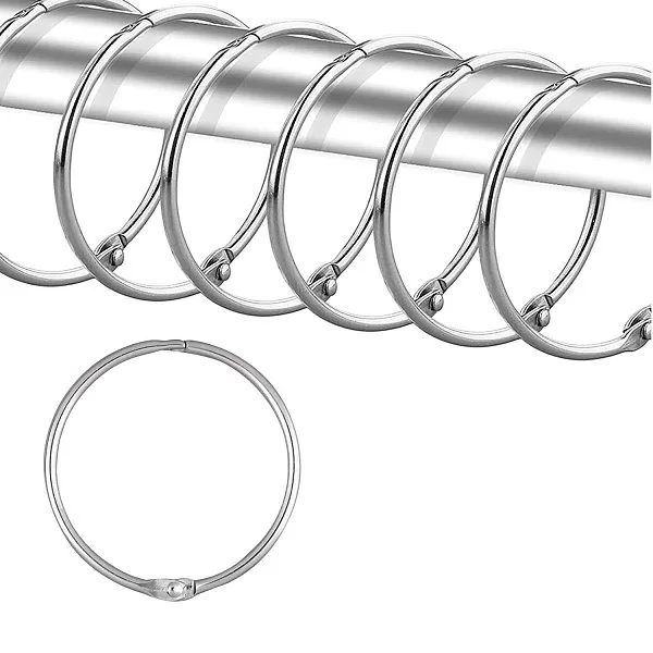 Набор из 12 крючков для шторки &quot;O&quot; Type Hooks Chrome 5,5х5,5 см, металл, Carnation Home Fashions, США, SLM-O/03 - изобр. 7