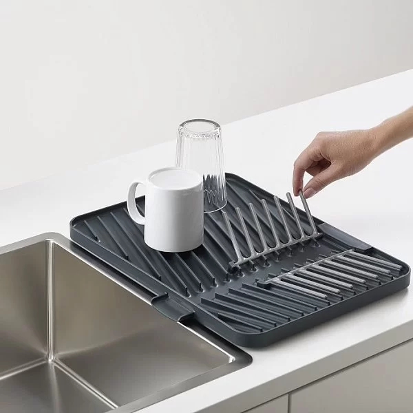 Сушилка для посуды складная Flip-Up 2,4х31,9х40см, цвет темно-серый, материал полипропилен, Joseph Joseph, Великобритания, 85139 - изобр. 9