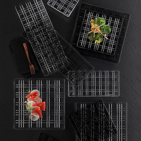 Блюдо прямоугольное Square 28х14 см, хрусталь, цвет серый, Nachtmann, 101452 - изобр. 8