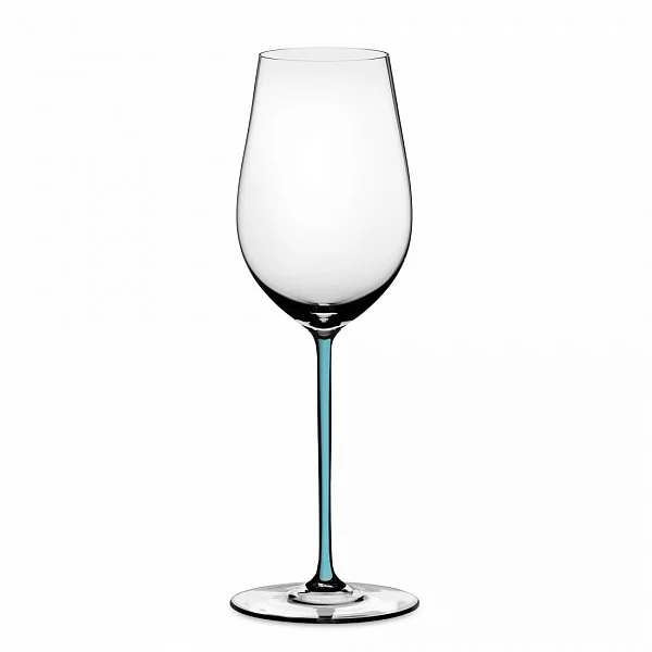 Бокал для белого вина Riesling/Zinfandel 395 мл, ручная работа, бирюзовая ножка, хрусталь, Fatto a mano, Riedel, 4900/15T - изобр. 7