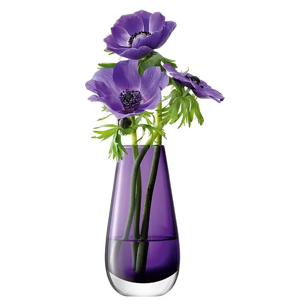 Ваза в форме бутона Flower Colour 13,8 см, цвет фиолетовый, выдувное стекло, LSA International, Великобритания, G732-14-815 - изобр. 8