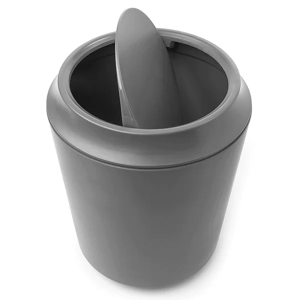 Корзина для мусора с крышкой Corsa-Kera 21x26 см, материал пластик, цвет серый, Umbra, Канада, 1005487-149 - изобр. 9