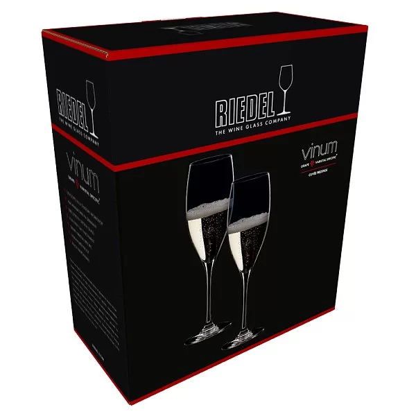 Набор бокалов для шампанского Cuvee Prestige 230 мл, хрусталь, 2 шт, Vinum, Riedel, 6416/48 - изобр. 9