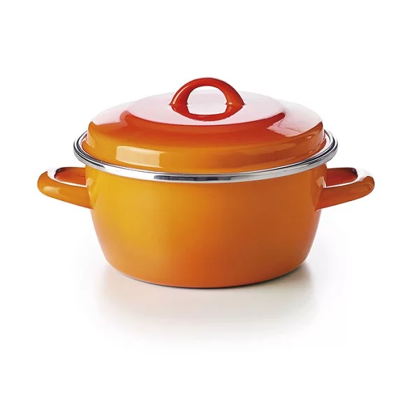 Кастрюля с крышкой Retro 2 л, диаметр 20 см, материал эмалированная сталь, цвет оранжевый, BEKA, Бельгия, 15121204 - изобр. 7