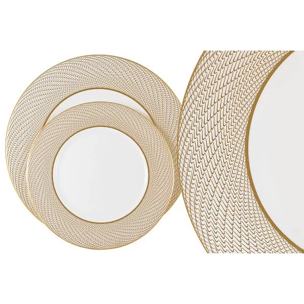 Обеденный сервиз "Миллениум Голд" на 6 персон 21 предмет, костяной фарфор, Naomi, NG-I180902J-21D - изобр. 8