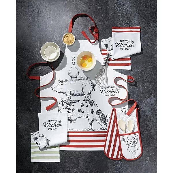 Фартук FARMHOUSE 90x70 см, хлопок, цвет белый, Kitchen Craft, Великобритания, KCFHAPRON - изобр. 8