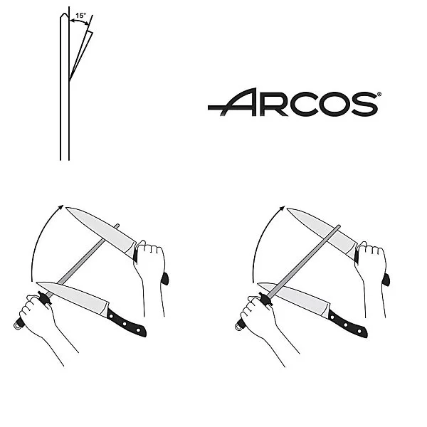 Мусат для правки кухонных ножей нержавеющая сталь, Arcos, 7821 - изобр. 9