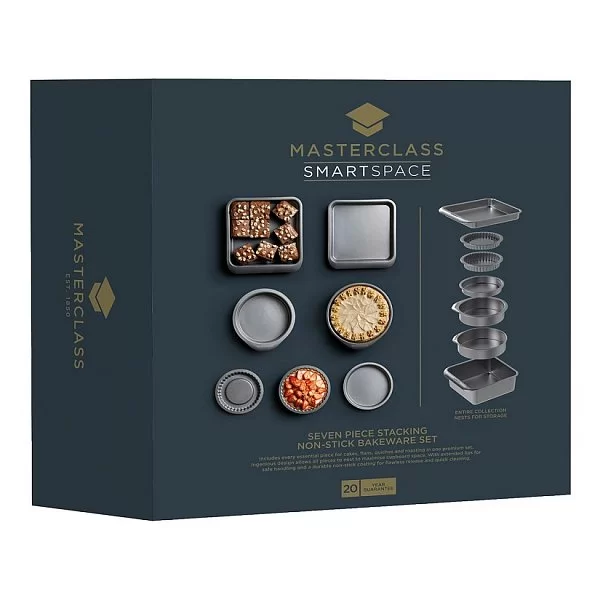 Набор для выпечки и запекания с антипригарным покрытием, 7 предметов, цвет черный, сталь, Kitchen Craft, Великобритания, MCSPSCAKE7PC - изобр. 10