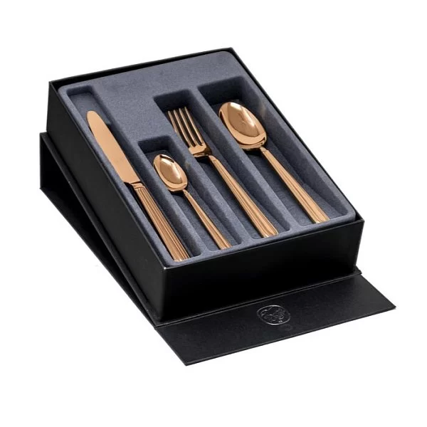 Набор столовых приборов на 6 персон Metropolitan Copper, 24 предмета, нержавеющая сталь с медным покрытием, Broggi, Италия, 1204000D05 - изобр. 8