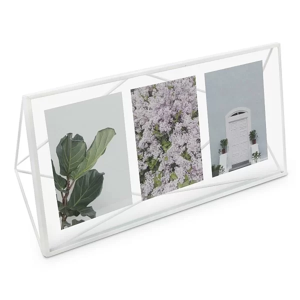 Мультирамка Prisma 23х48х8 см, цвет белый, материал нержавеющая сталь + стекло, Umbra, Канада, 313019-660 - изобр. 7