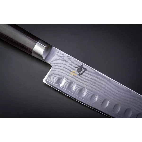 Нож кухонный поварской Shun Classic, длина лезвия 20 см, сталь VG-MAX в обкладках из дамаска, Kai, Япония, KAI-DM-0719 - изобр. 10