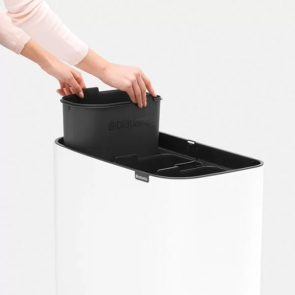 Мусорный бак 3 секции 3x11л, белый, Brabantia, 313523 - изобр. 13
