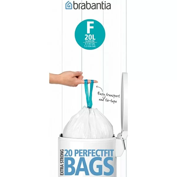Мешки для мусора PerfectFit, 20л, размер F, 20шт, Brabantia, 245305 - изобр. 9