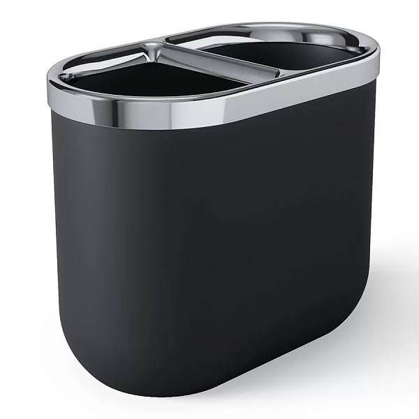 Органайзер для зубных щеток Junip 10x7x13 см, материал синтетическая смола, цвет черный + хром, Umbra, Канада, 1008029-152 - изобр. 7