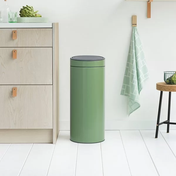 Мусорный бак Touch Bin New 30л, зеленый мох, Brabantia, 115264 - изобр. 10