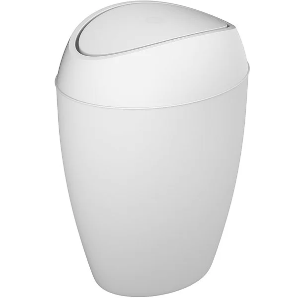 Корзина для мусора с крышкой Twirla 9 л, 22x36x26 см, материал полипропилен, цвет белый, Umbra, Канада, 1012978-661 - изобр. 7