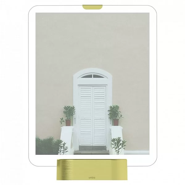 Фоторамка с подсветкой GLO 20х25 см, цвет золотой, материал стекло + металл + LED-лампы, Umbra, Канада, 1011085-221 - изобр. 7