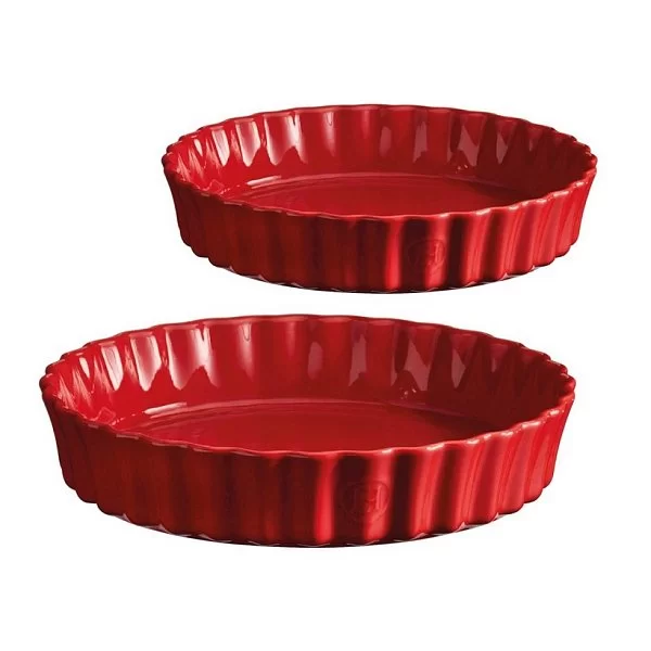 Набор из 2 форм для выпечки &quot;Киш II&quot;, диаметр 24 и 28 см, цвет красный, керамика, Emile Henry, Франция, 349724 - изобр. 8