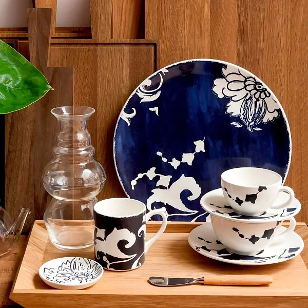 Тарелка глубокая "Индиго" 22 см, материал фаянс, Gien, Франция, 1820B4AY02 - изобр. 10