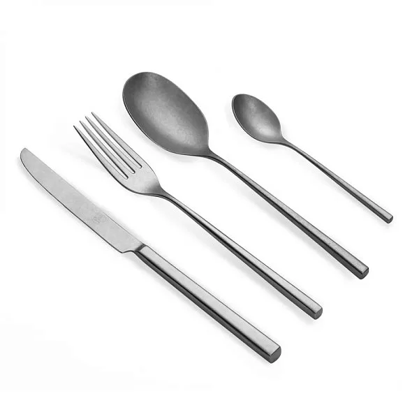 Набор столовых приборов на 6 персон Marchesi Vintage, 24 предмета, состаренная матовая нержавеющая сталь, Broggi, Италия, 1175100D05 - изобр. 8