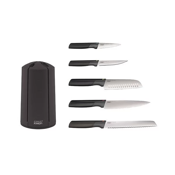 Набор из 5 ножей Elevate Carousel в подставке 13,3х13,3х35 см, нержавеющая сталь + пластик, Joseph Joseph, Великобритания, 10527 - изобр. 10