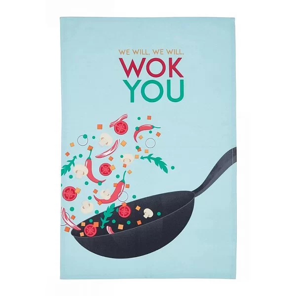 Набор из 2-х полотенец WOK 90x70 см, текстиль, цвет мультиколор, Kitchen Craft, Великобритания, KCWOKTTPK2 - изобр. 7