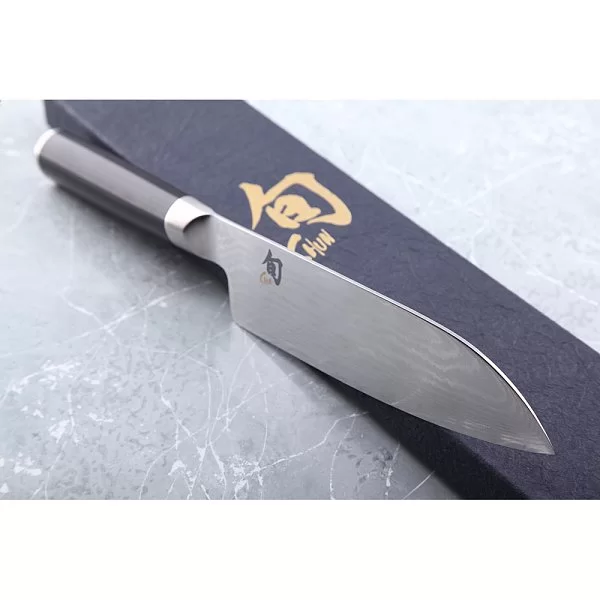 Нож кухонный поварской Santoku длина лезвия 18 см, сталь VG-MAX, Kai, Япония, KAI-DM-0702 - изобр. 8