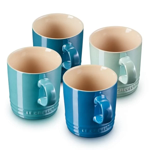 Набор из 4-х кружек 350 мл, материал керамика, цвет синие оттенки, Le Creuset, Франция, 69113358139031 - изобр. 10