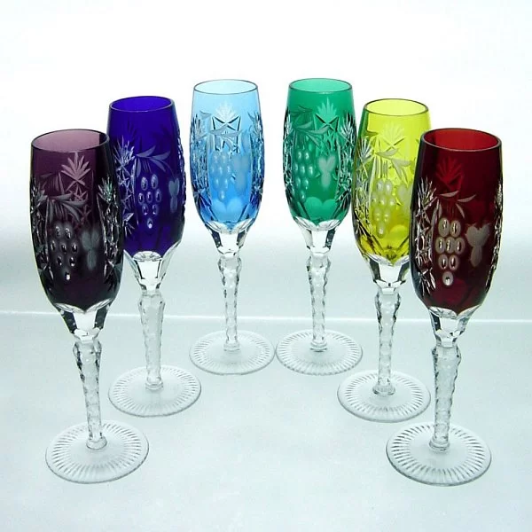 Фужер хрустальный для шампанского Grape 180 мл, цвет синий, Ajka Crystal, Венгрия, 1/cobaltblue/64582/51380/48359 - изобр. 8