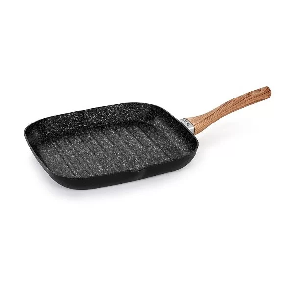 Сковорода-гриль квадратная Granitica Extra Induction Eco 28х28 см, алюминий, Barazzoni, Италия, 8551540282825 - изобр. 7