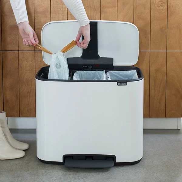 Мусорный бак 3 секции Pedal Bin Bo, 3x11л, белый, Brabantia, 121005 - изобр. 21