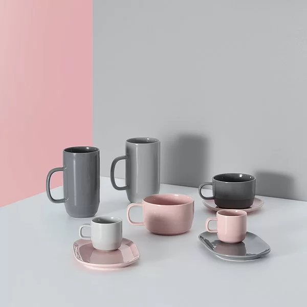 Блюдце Cafe Concept, диаметр 14 см, материал каменная керамика, цвет розовый, Typhoon, Великобритания, 1401.843V - изобр. 10