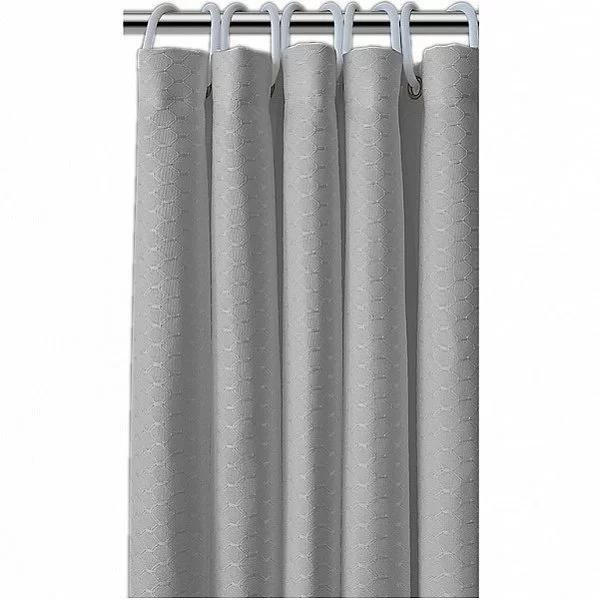 Шторка для ванной комнаты Grace Jacquard Grey, 180х200 см, цвет серый, полиэстер, Carnation Home Fashions, FSC18-HX71/03 - изобр. 7
