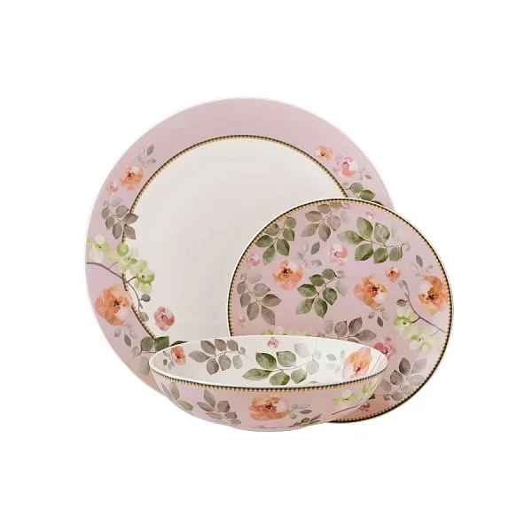 Обеденный набор Arcadia на 4 персоны, цвет розовый, 12 предметов, фарфор, Maxwell & William, Австралия, MW413-YD0034 - изобр. 7