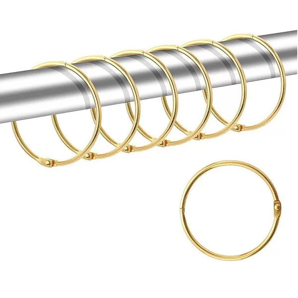 Набор из 12 крючков для шторки &quot;O&quot; Type Hooks Brass 5,5х5,5 см, металл, Carnation Home Fashions, США, SLM-O/64 - изобр. 7