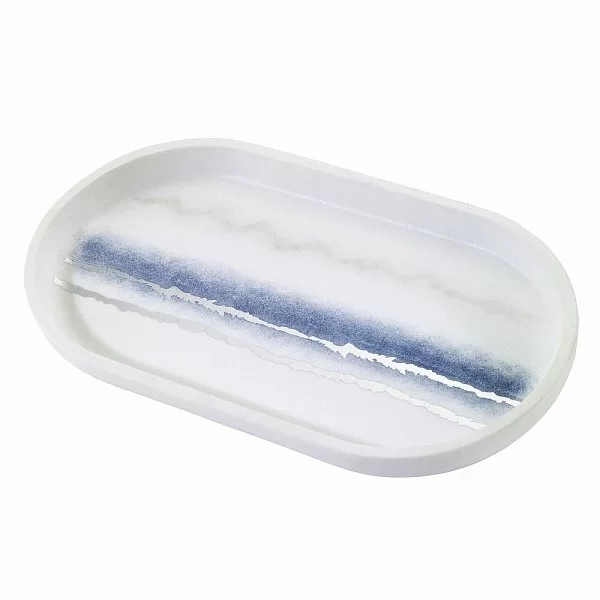 Подставка для предметов Vapor 25,5х14х2,5 см, цвет белый + голубой, материал полистоун, Avanti, США, 14503TY - изобр. 7