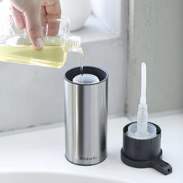 Диспенсер для жидкого мыла стальной матовый, Brabantia, 481208 - изобр. 10