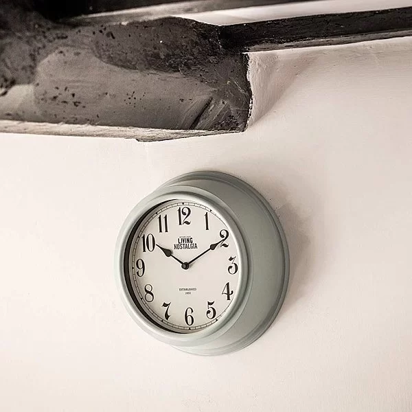 Часы настенные Living Nostalgia, 25x8 см, материал пластик + акрил, цвет голубой, Kitchen Craft, Великобритания, LNCLOCKBLU - изобр. 9