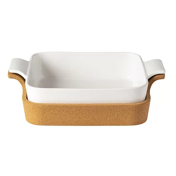 Блюдо на подставке Ensemble 2,5 л, материал керамика + пробка, цвет белый, Costa Nova, Португалия, DQ321043 - изобр. 7