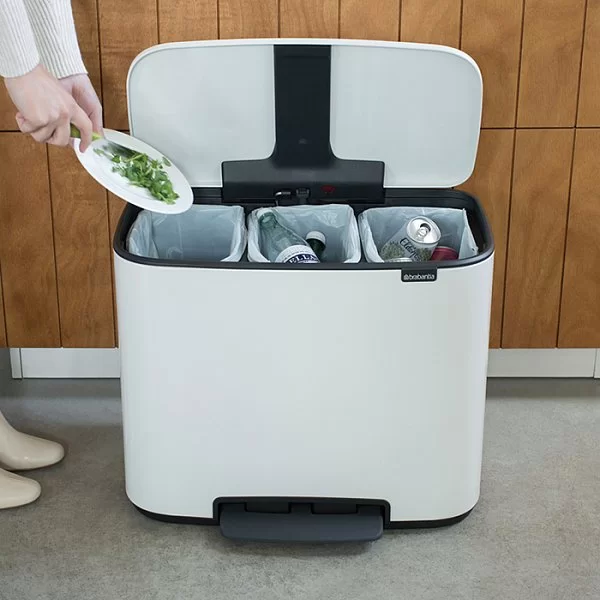 Мусорный бак 3 секции Pedal Bin Bo, 3x11л, белый, Brabantia, 121005 - изобр. 20