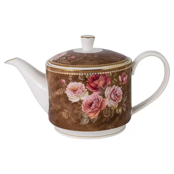 Чайный сервиз "Английская роза" на 6 персон 21 предмет, костяной фарфор, цвет белый, Anna Lafarg Emily, AL-M2188_21-E9 - изобр. 11