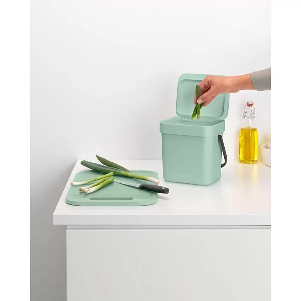 Ведро для мусора SORT&GO 3 л, пластик, цвет мятно-голубой, Brabantia, Бельгия, 211683 - изобр. 11