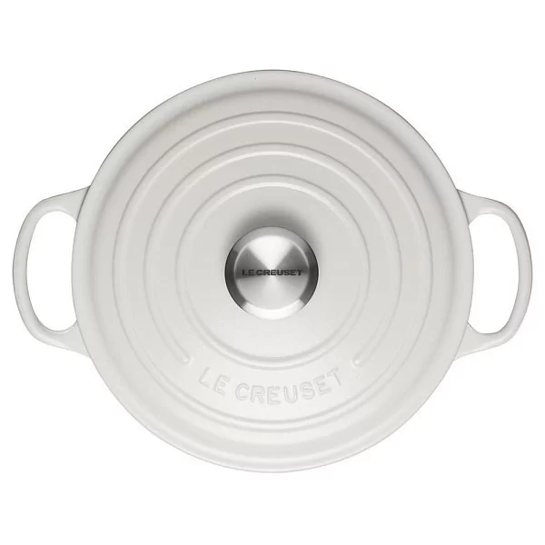 Кастрюля с крышкой 26 см, объем 5,3 л, материал чугун, цвет белый, Le Creuset, Франция, 21001264314461 - изобр. 8