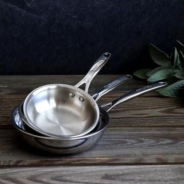 Мини сковорода Castel'Pro 10 см, нержавеющая сталь 18/10, зеркальная полировка, Cristel, Франция, PS10CPF - изобр. 9