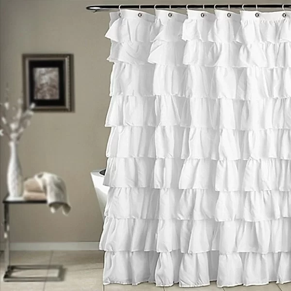 Шторка для ванной комнаты Beze,180х180 см см, цвет белый, полиэстер, Carnation Home Fashions, США, BZE180W - изобр. 8