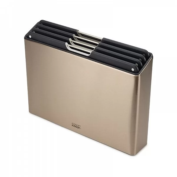 Набор из 4-х разделочных досок Folio Steel 35,6х26,3х7,3 см, пластик + нержавеющая сталь, цвет золотистый, Joseph Joseph, Великобритания, 60172 - изобр. 7